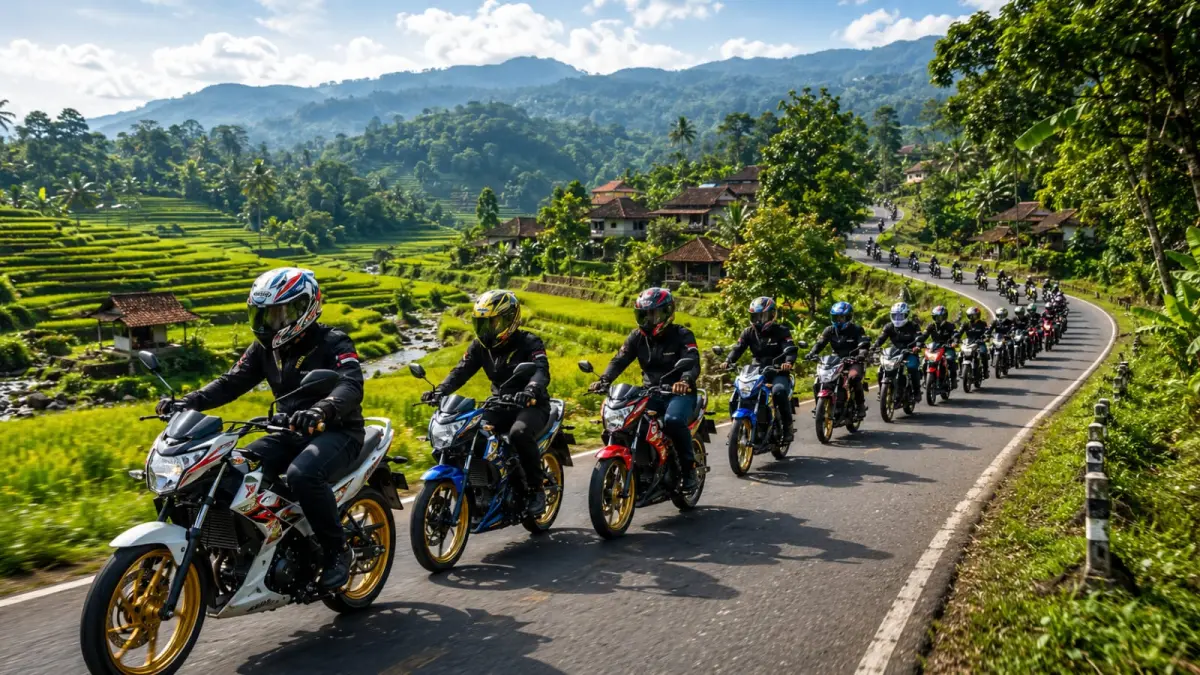 Ilustrasi: Komunitas Suzuki Satria selama ini dikenal cukup solid diberbagai daerah, dengan menggelar touring. (ai/Sulistiono)