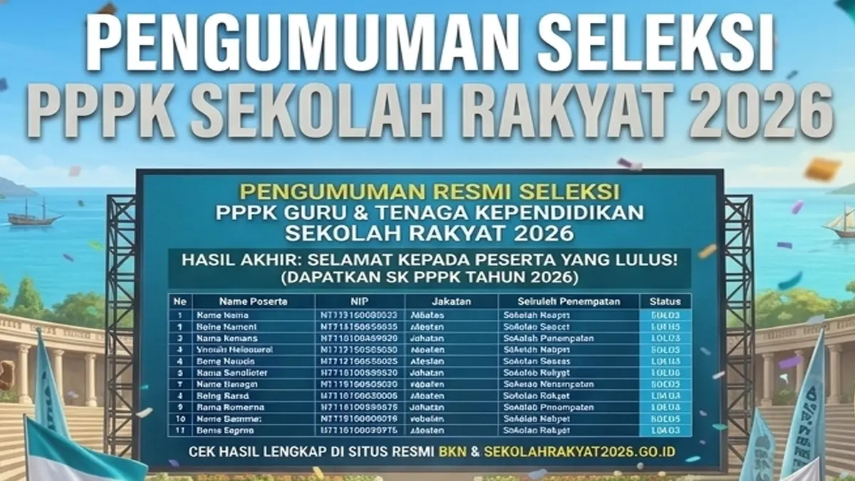 RESMI! Kemensos Umumkan Hasil CAT PPPK Sekolah Rakyat 2026 Tanggal Ini, Peserta Wajib Siap-Siap!