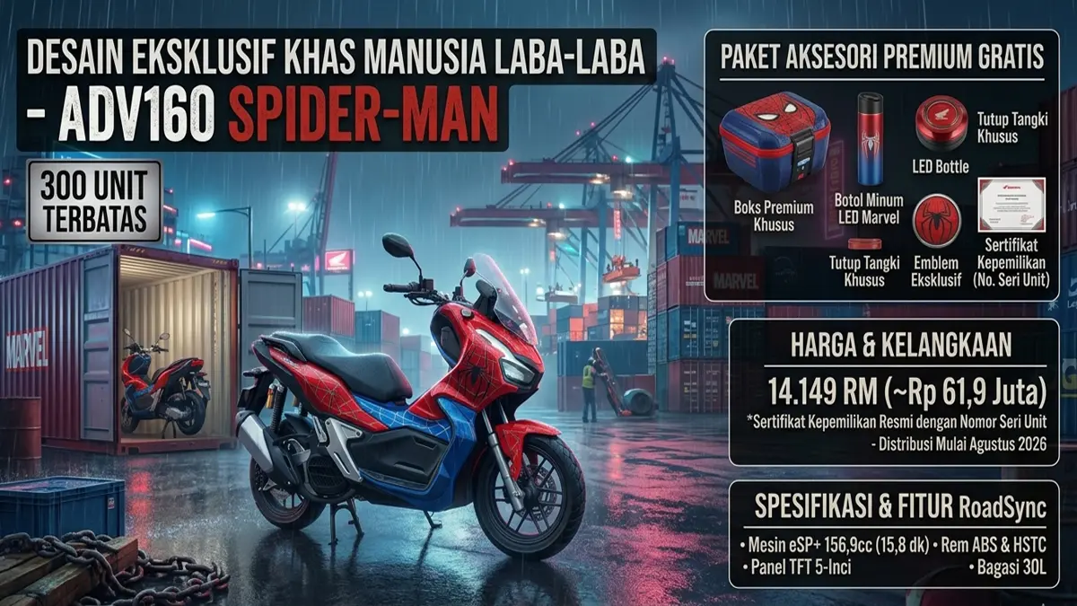 Tembus Rp 61 Juta, Inilah Alasan Honda ADV160 Edisi Motor Terbatas Spider-Man Layak Dibeli
