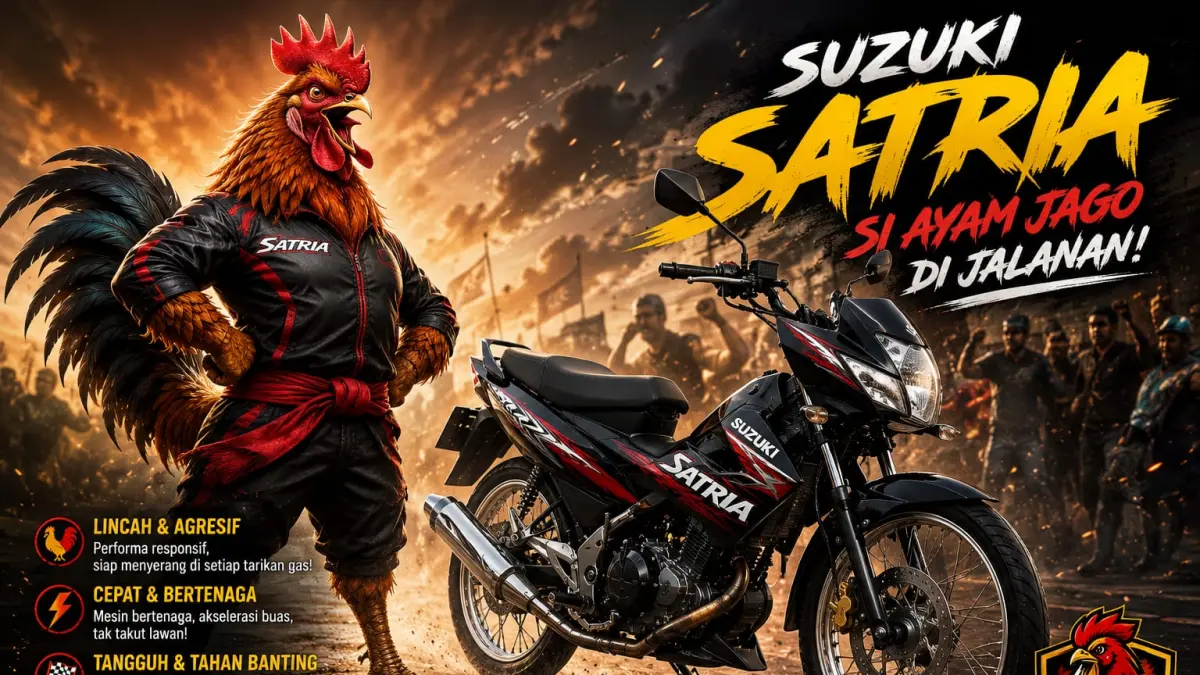Ilustrasi: Karena sosoknya yang mirip ayam jago, Suzuki Satria mendapat julukan motor ayam jago. (ai/Sulistiono)