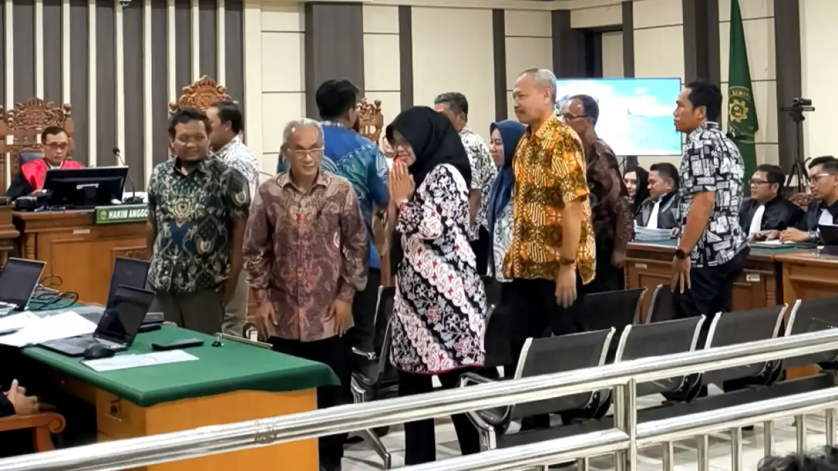 11 OPD Pemkab Pekalongan saat menjadi saksi pada sidang dugaan korupsi pemenangan pengadaan outsourcing terdakwa Fadia Arafiq di Pengadilan Tipikor Semarang, Kamis (30/7/2026).
