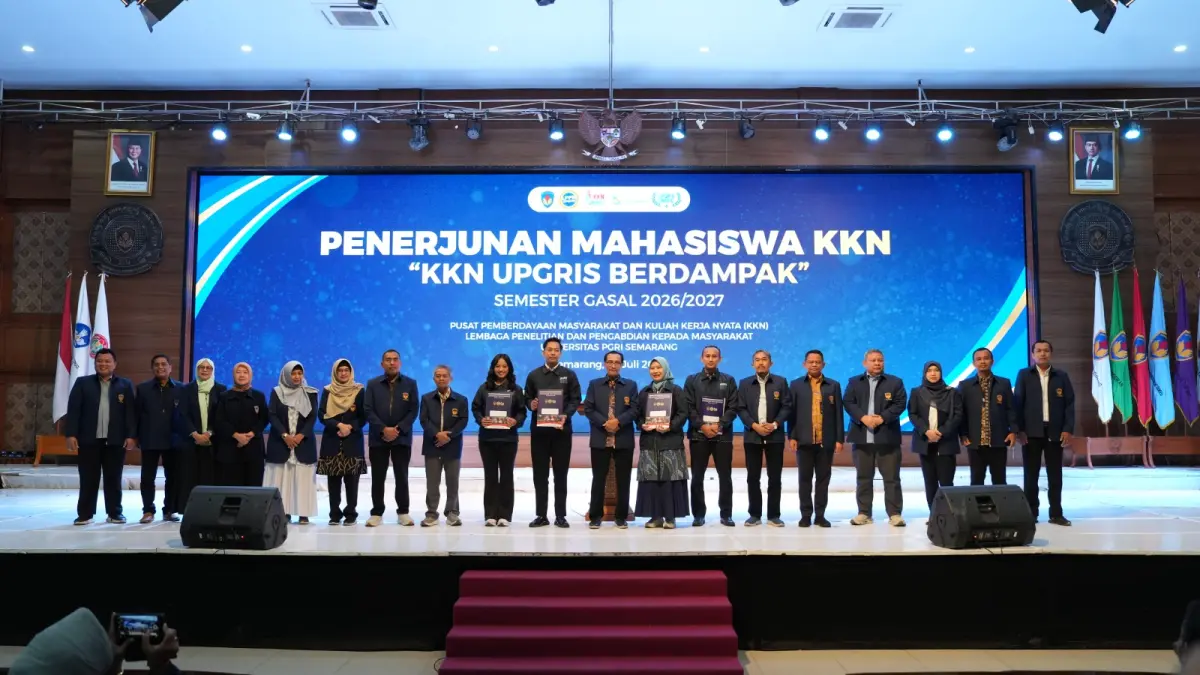 Penerjunan KKN UPGRIS Semester Gasal 2026/2027 di Balairung UPGRIS.
