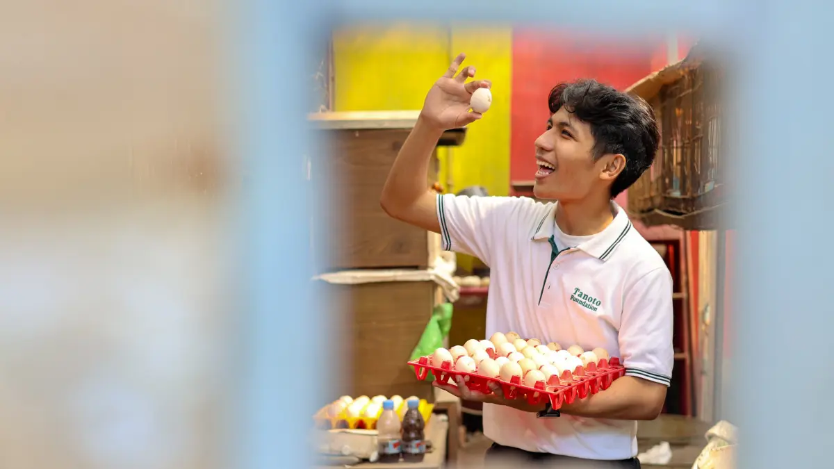 Andreas Bakara Sitanggang Penerima Beasiswa TELADAN Tanoto Foundation.