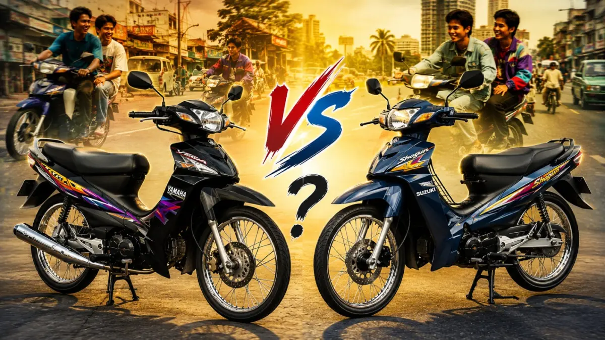 Ilustrasi: Diantara keduanya, Yamaha Vega dan Suzuki Shogun mana nih favoritmu?. (ai/Sulistiono)