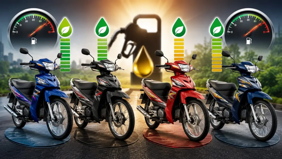 Ilustrasi: Yamaha Vega termasuk salah satu motor bebek legendaris yang irit BBM, selain Honda Supra, Revo, Smash dan Suzuki Shogun. (ai/Sulistiono)