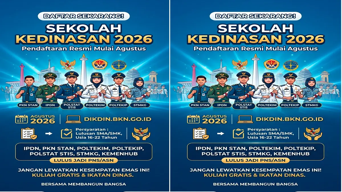 Kuliah Gratis Langsung Jadi PNS! Cek Jadwal Lengkap Pendaftaran 9 Sekolah Kedinasan 2026