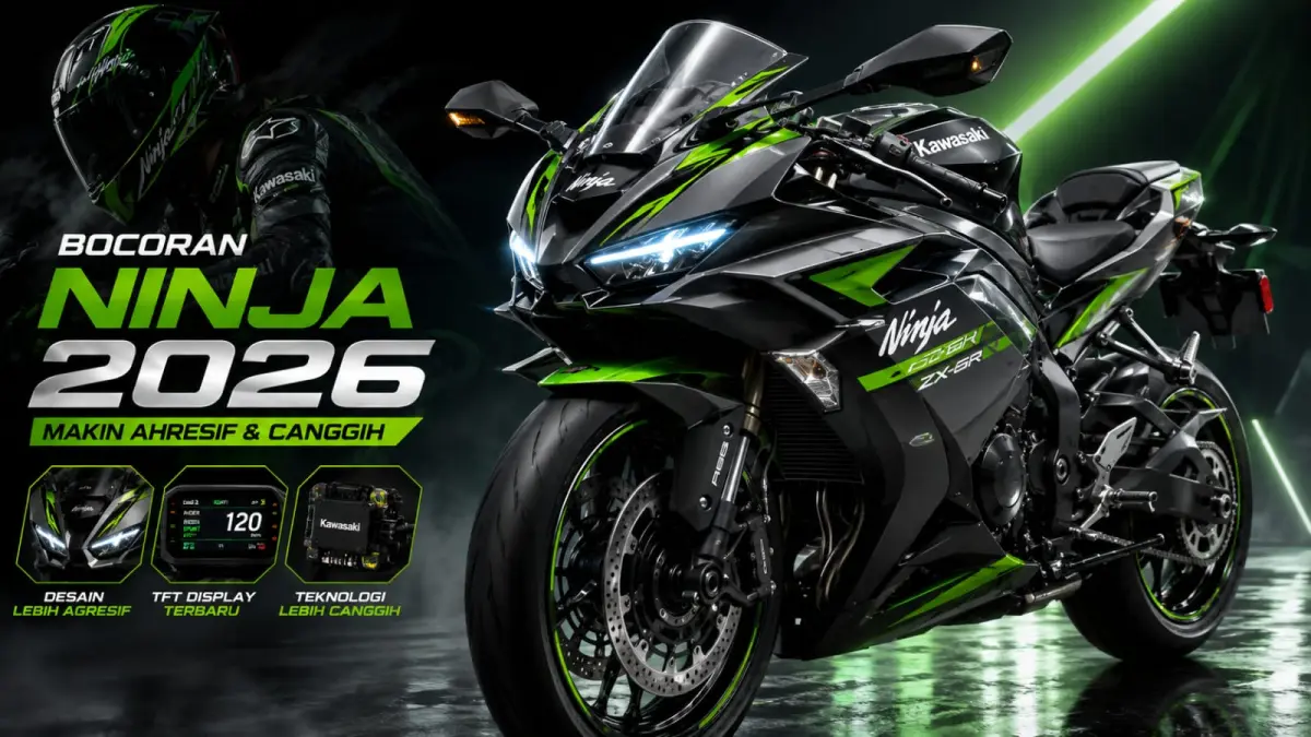 Ilustrasi : Kawasaki telah merilis Kawasaki Ninja terbaru 2026, namun belum masuk ke pasar motor Indonesia. Bocorannya, tampang lebih agresif dan makin canggih. (ai/Sulistiono)