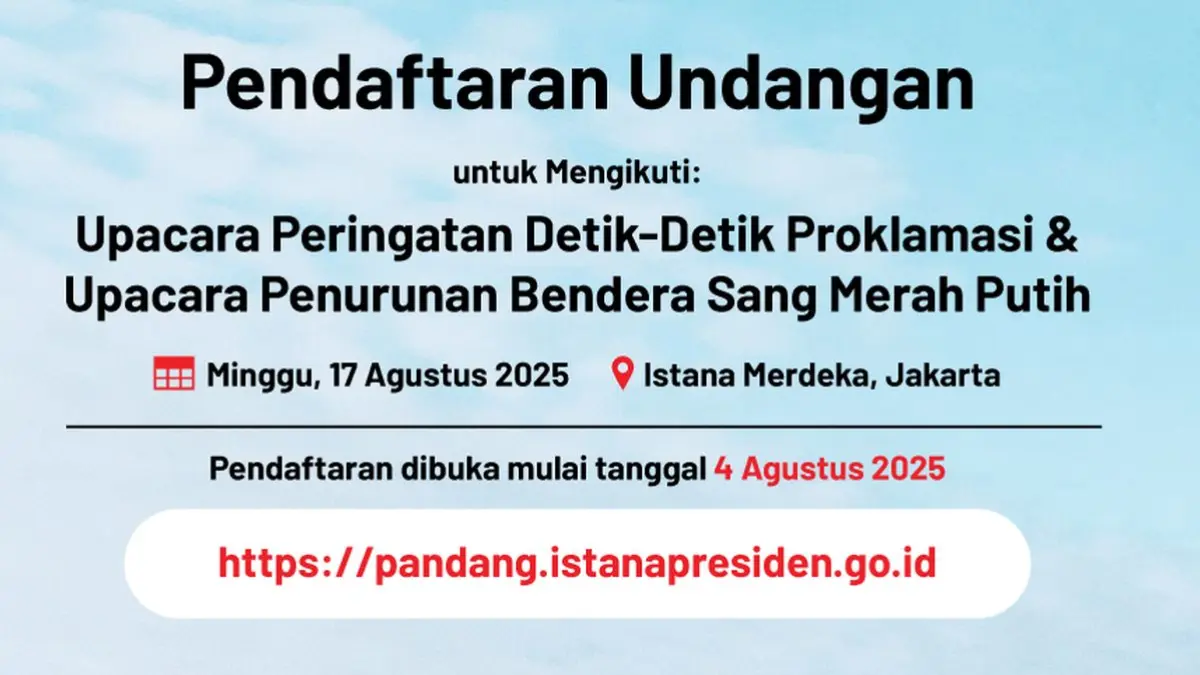 Link Resmi Pendaftaran Upacara 17 Agustus 2025
