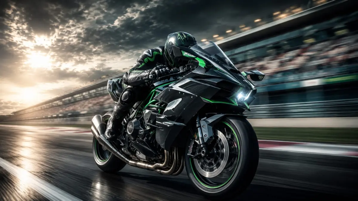 Ilustrasi: Kawasaki Ninja H2R kecepatannya masih sulit ditandingi motor manapun dimuka bumi sampai saat ini. (ai/Sulistiono)