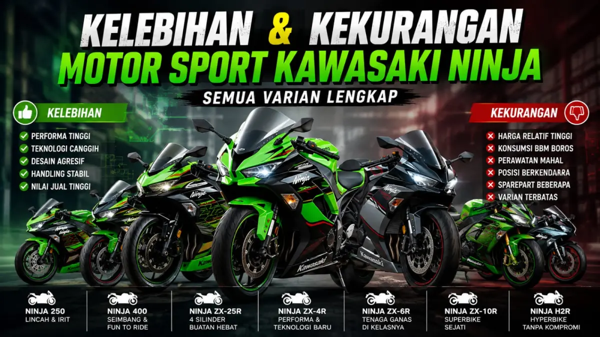 Ilustrasi: Sebelum memutuskan membeli anda perlu mengetahui kelebihan dan kekurangan Kawasaki Ninja baik type lama maupun terbaru. (ai/Sulistiono)