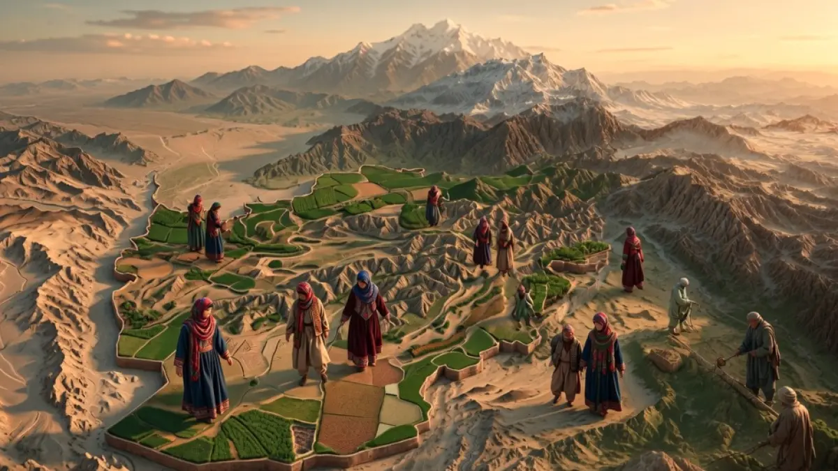 Ilustrasi Relief Negara Afghanistan