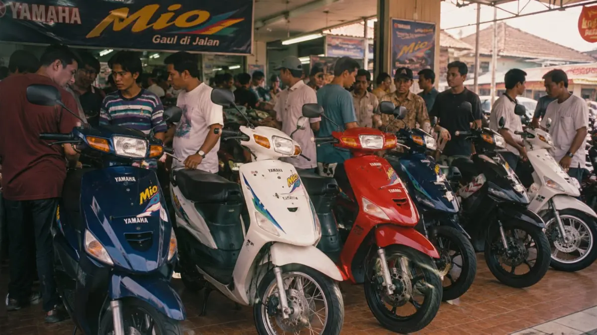 Ilustrasi: Yamaha Mio generasi pertama dan kedua masih banyak diburu di pasar motor bekas. (ai/Sulistiono)