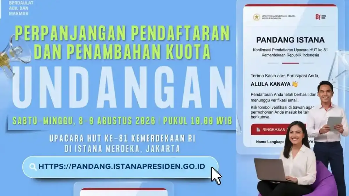 Dibuka Jam 10 Pagi! Simak Link dan Syarat Tambahan Kuota HUT RI 2026
