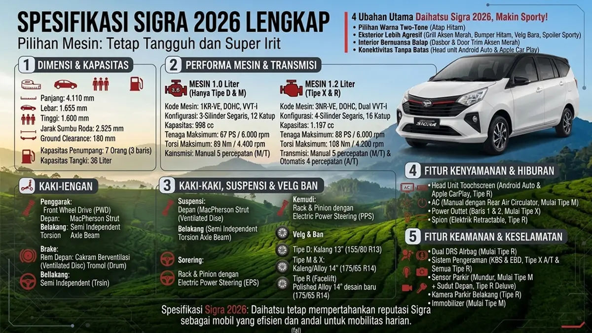 Pasar Otomotif Gempar! Daihatsu Sigra 2026 Resmi Mengaspal Bawa Desain Mewah Two-Tone, Harganya Bikin Kompetitor Pusing!
