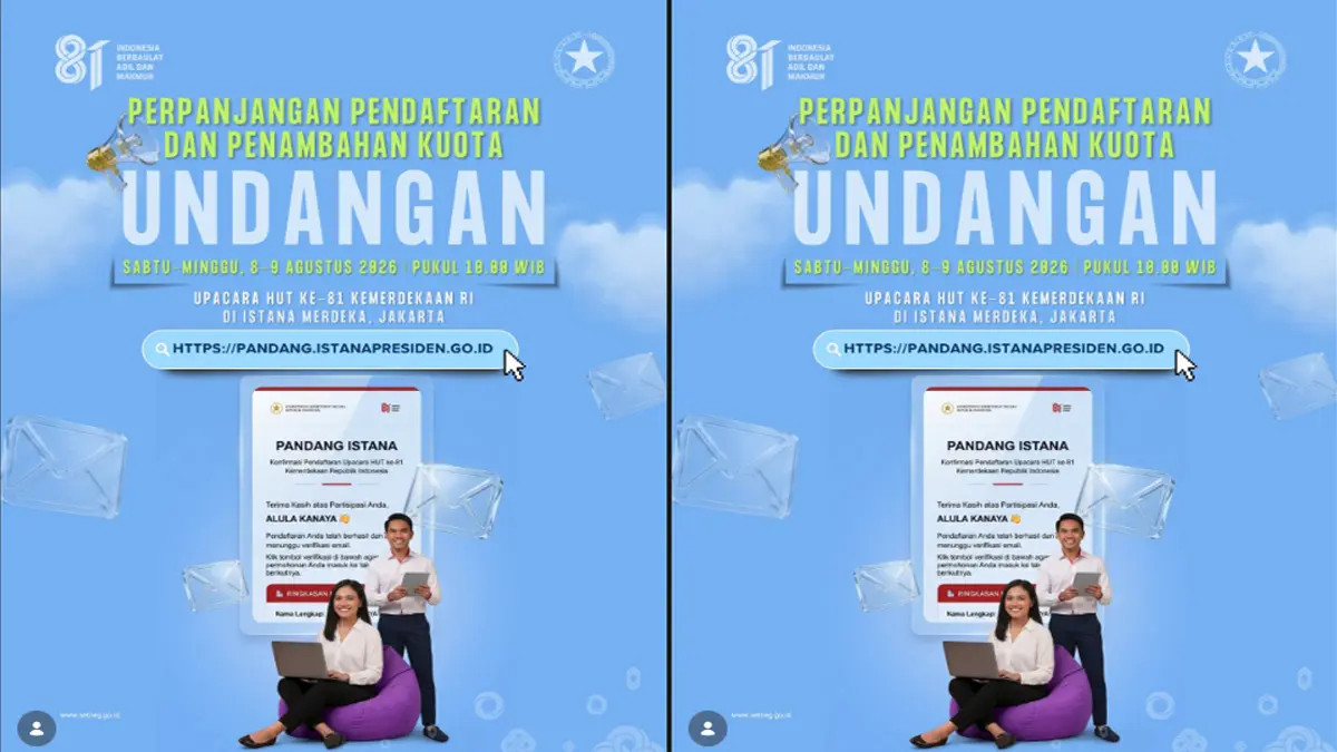 War Tiket Upacara HUT ke-81 RI di Istana Merdeka Diperpanjang  8-9 Agustus 2026
