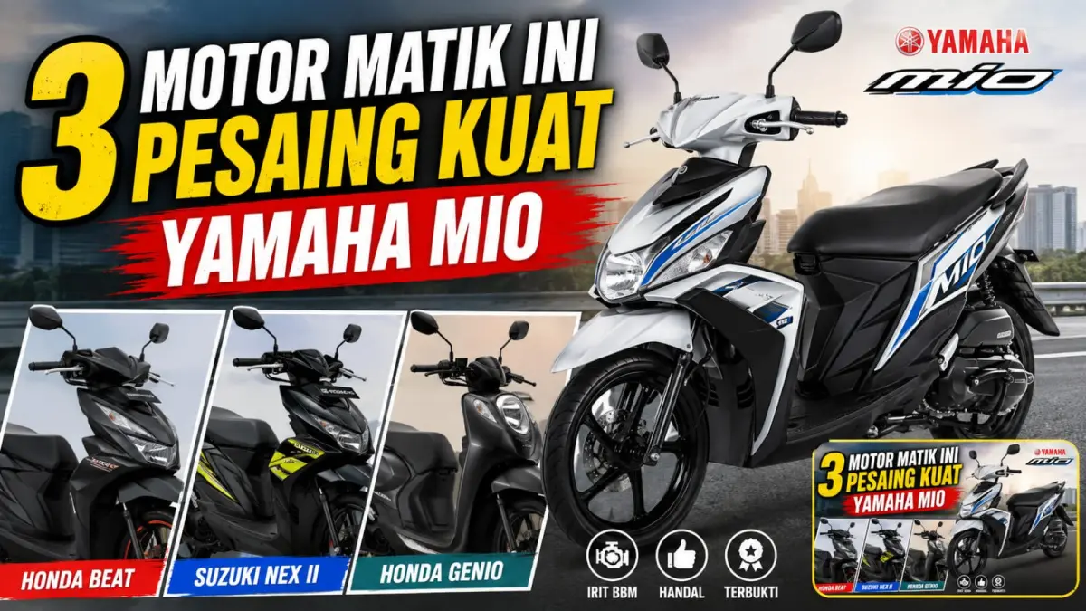 Ilustrasi: Meski Yamaha Mio dikenal sebagai salah satu pelopot motor matik di Indonesia, bukan berarti motor ini melenggang sendirian dipasar motor Indonesia, ada beberapa pesaing yang menempel ketat. (ai/Sulistiono)