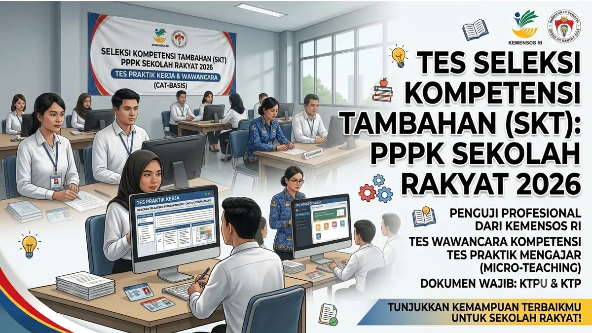 Contoh Soal dan Kunci Jawaban Seleksi Kompetensi Tambahan PPPK Sekolah Rakyat 2026
