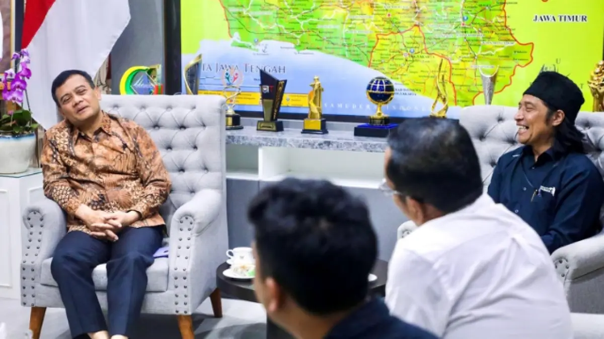 Ketua Pelaksana DCF 2026, Alif Faozi, bertemu dengab Gubernur Jawa Tengah, Ahmad Luthfi, di Kantor Gubernur, Semarang, Selasa, 11 Agustus 2026.