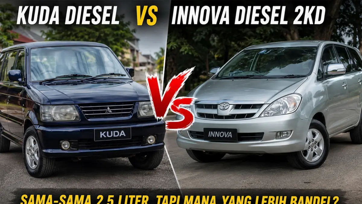 Toyota Kijang Innova Diesel 2KD vs Mitsubishi Kuda Diesel