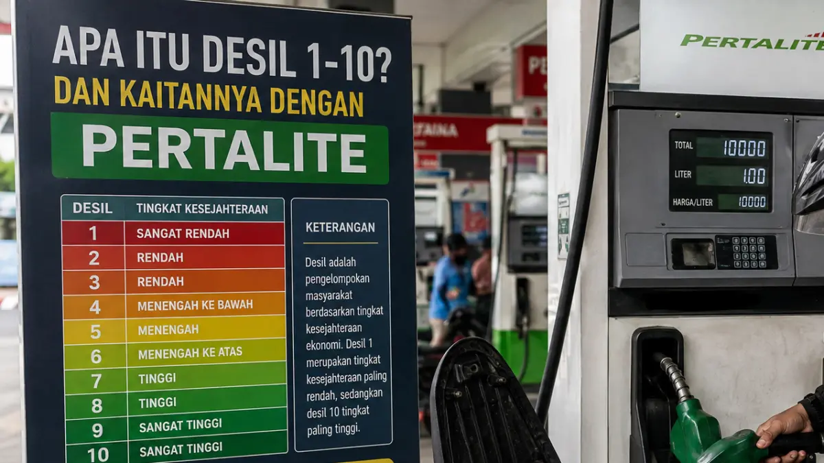 Apa hubungan desil 1 sampai 10 dengan Pertalite? Berikut penjelasan mengenai data kesejahteraan dan isu pembatasan BBM subsidi.