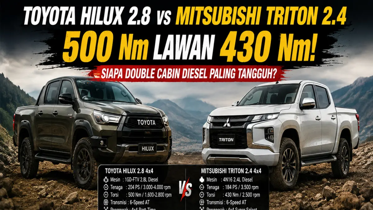 perbandingan Toyota Hilux dan Mitsubishi Triton