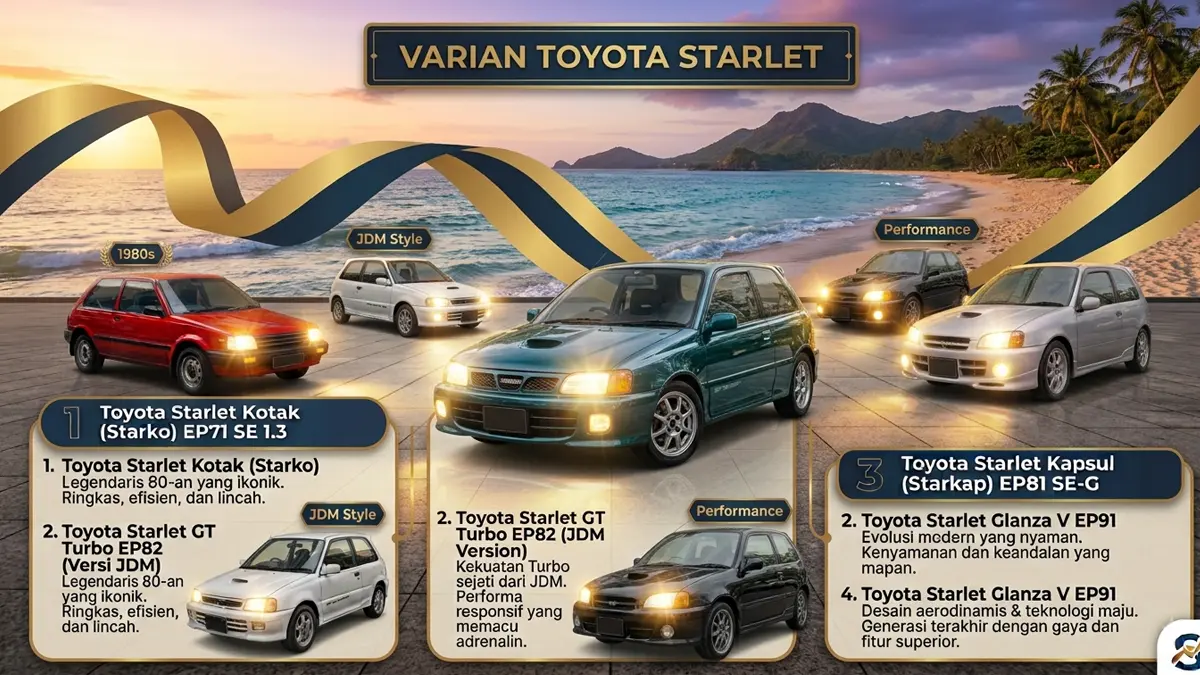 Sering Dikira Biasa, Ternyata Toyota Starlet Tipe Ini Simpan Mesin Mobil Turbo yang Langka!
