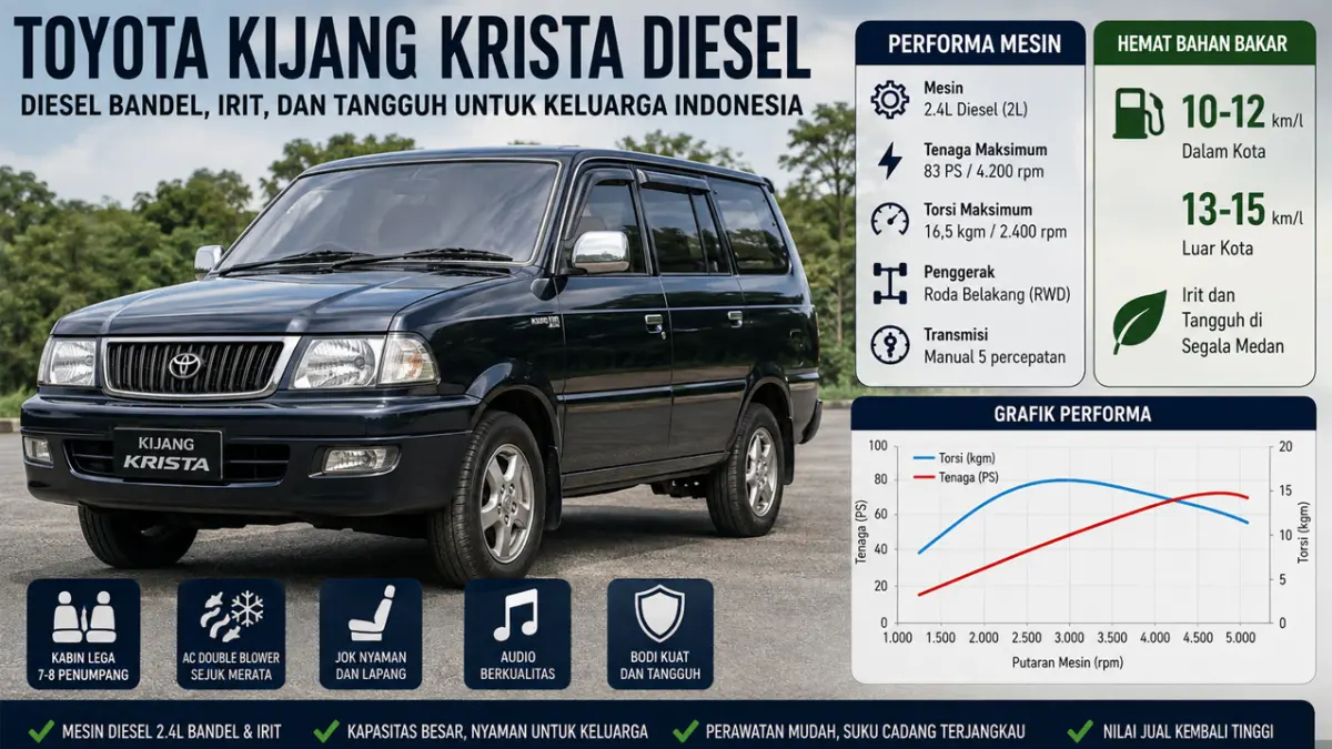 Toyota Kijang Krista Diesel masih menarik di pasar mobil bekas