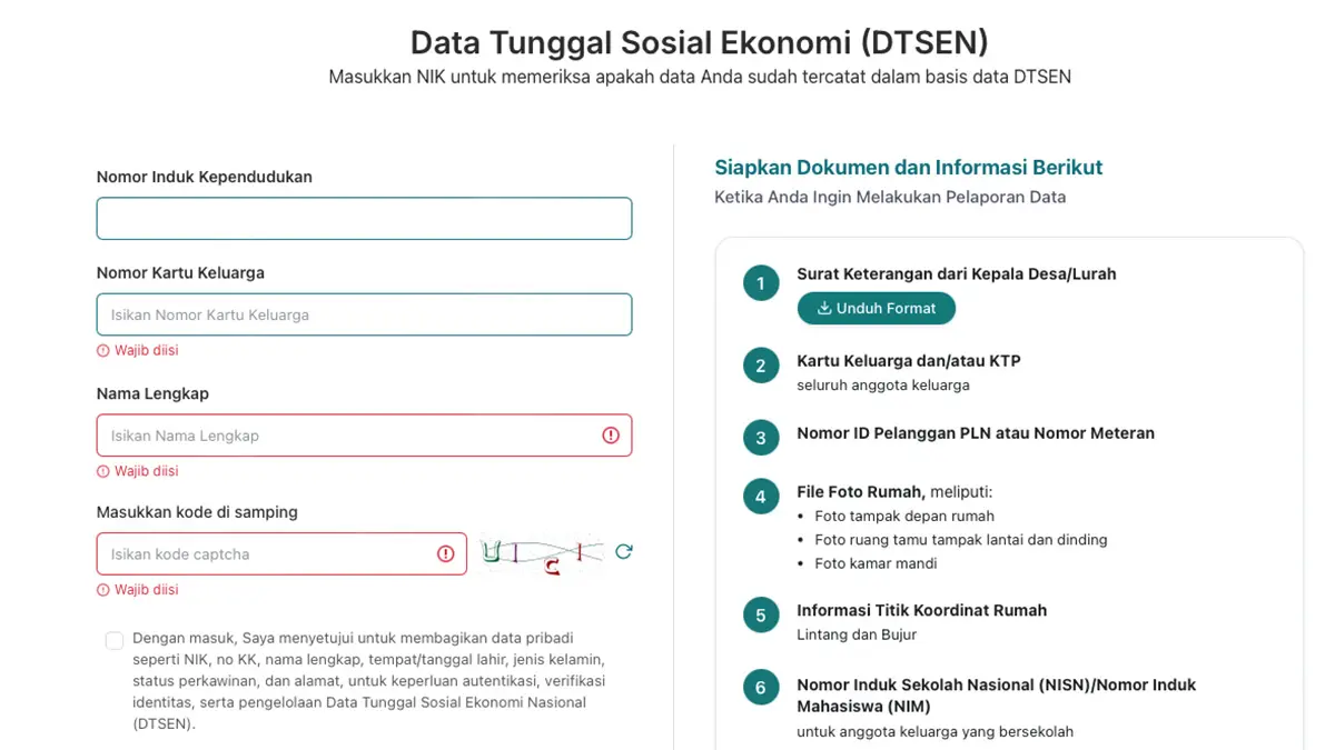 Orang Tua Wajib Tahu! Cara Tepat Cek Desil PIP 2026 di Link dtsen-form.bps.go.id 