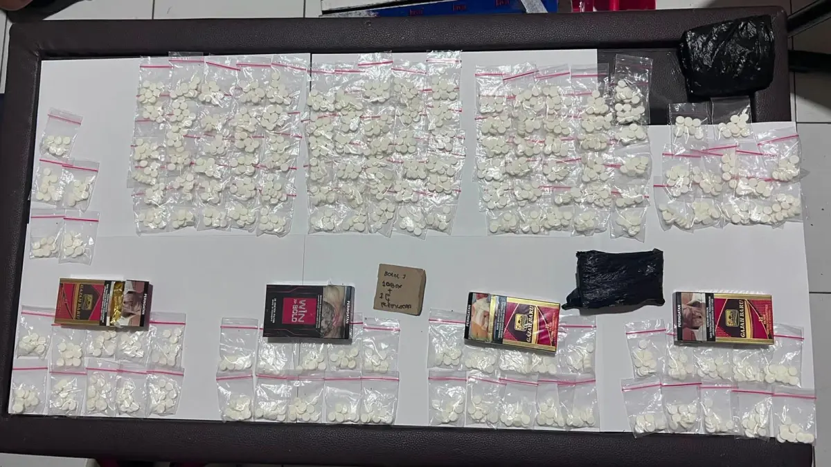 Barang bukti yang diamankan Satresnarkoba Polres Salatiga 