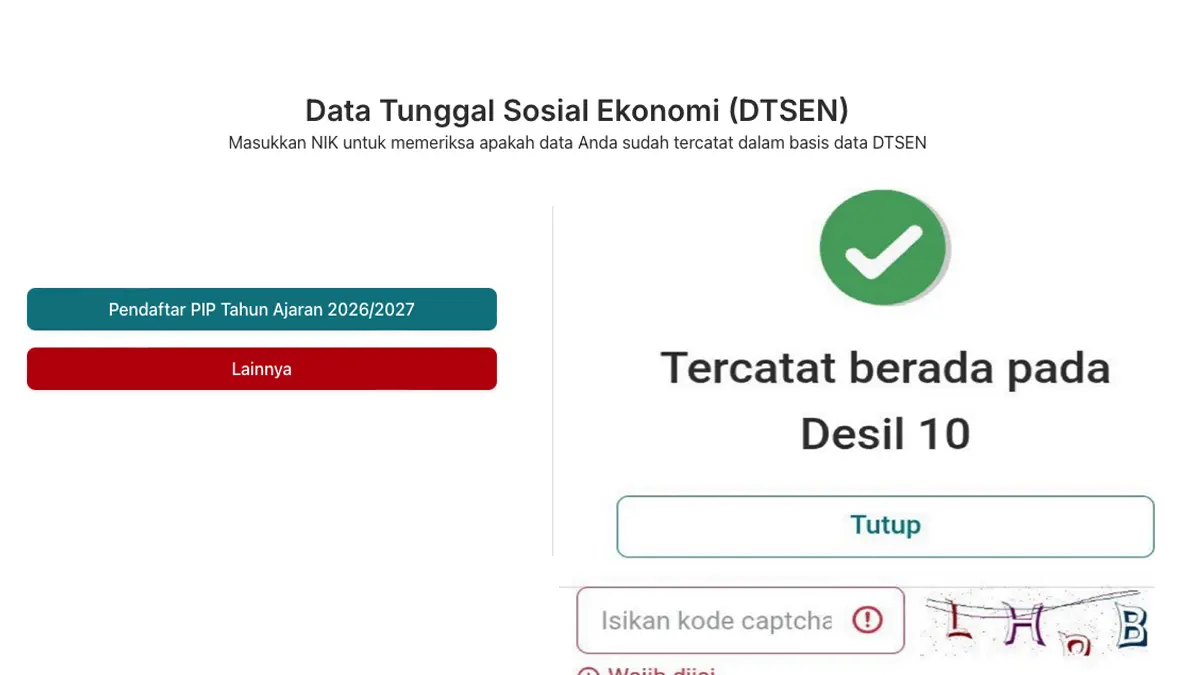 Link dtsen-form.bps.go.id Eror? Ini Waktu Terbaik Cek Desil DTSEN Tanpa Lemot
