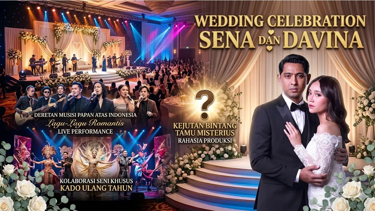 Unik! Pernikahan Sena dan Davina 