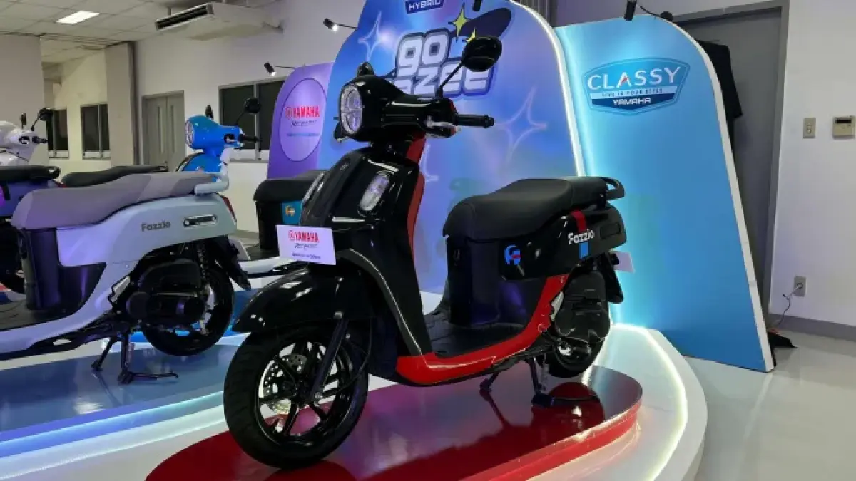 Yamaha Fazzio bukan cuma menawarkan desain retro modern. Skutik 125 cc ini juga dibekali dengan teknologi, salah satunya Blue Core Hybrid. (ist)