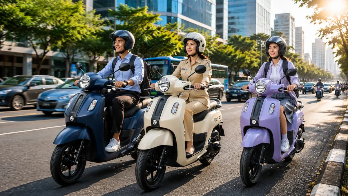 Ilustrasi: Dengan beragam teknologi yang disematkan, Yamaha Fazzio Hybird 125 ini bisa menjadi salah satu motor matic untuk operasional harian. (ai/Sulistiono)