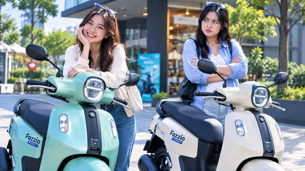 Ilustrasi: Meski memiliki sejumlah keunggulan, tapi bukan berarti Yamaha Fazzio Hybird 125 tanpa kekurangan. (ai/Sulistiono)