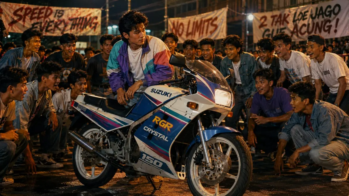 Suzuki RGR 150 Crystal, Motor Sport 2-Tak Era 1990-an dengan Full Fairing yang Kini Jadi Buruan Kolektor