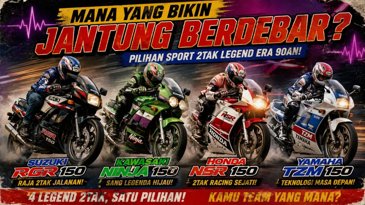Ilustrasi: Generasi motor sport 2Tak yang pernah berjaya dan bikin jantung berdebar generasi tahun 90an. (ai/Sulistiono)