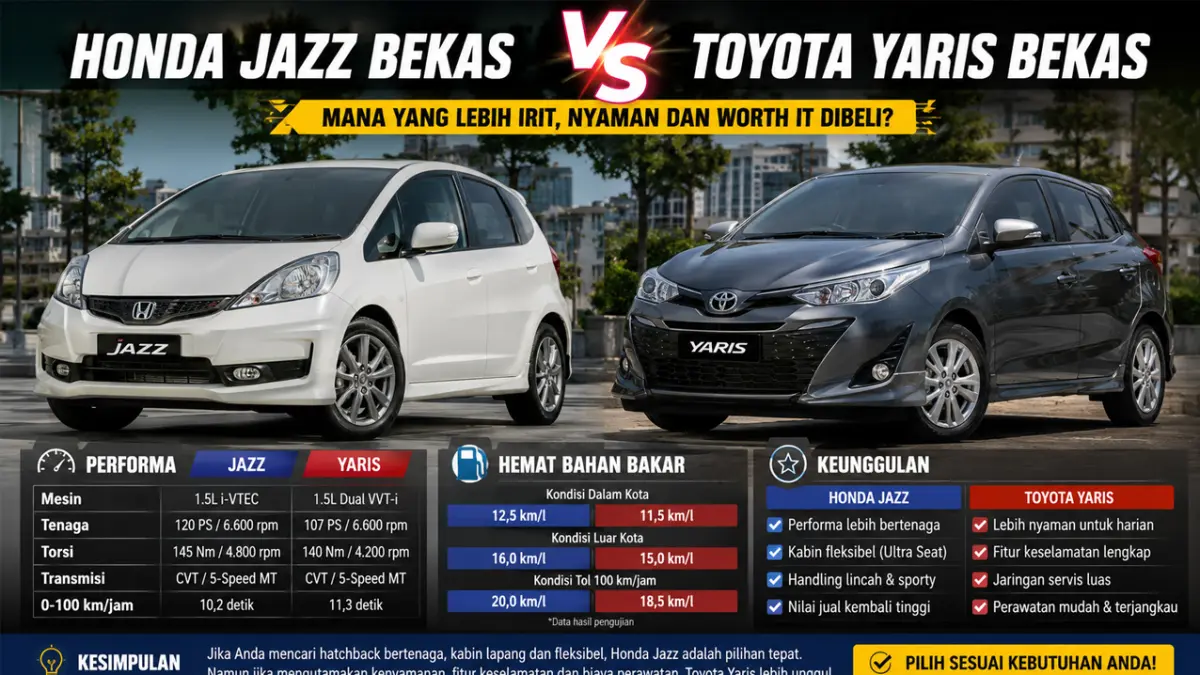 perbandingan Honda Jazz dan Toyota Yaris