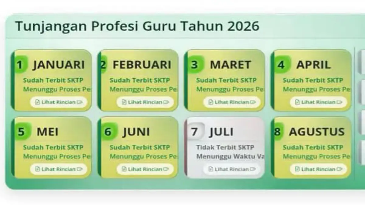 SKTP Agustus 2026 Valid (Hijau) Sedangkan SKTP Juli sebagai SKTP Susulan, Apakah TPG Bulan Juli Tetap Bisa Cair?
