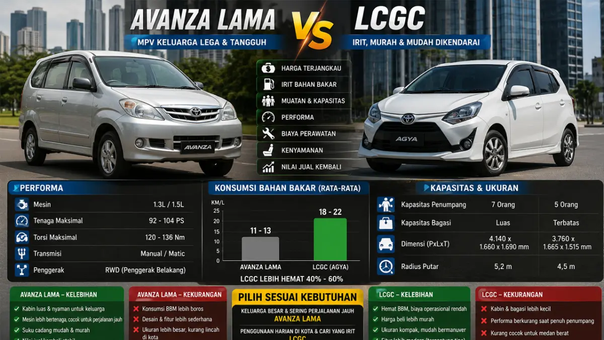Toyota Avanza lama vs LCGC