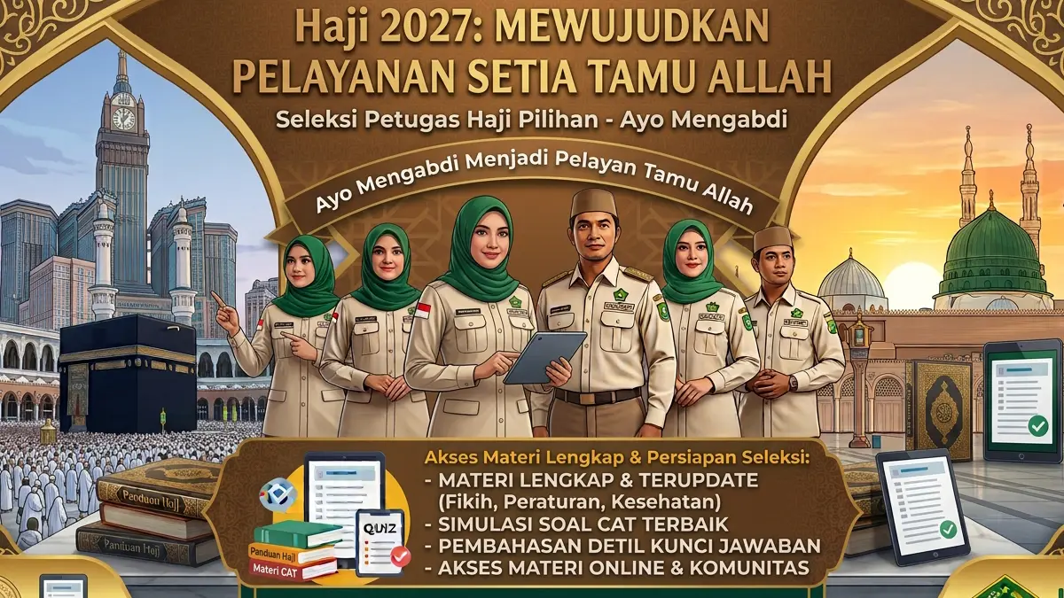 15 Contoh Soal CAT Petugas Haji 2027 dan Kunci Jawaban, Pelajari Materi Ini Agar Otomatis Lolos Seleksi PPIH! (AI FALAKH)