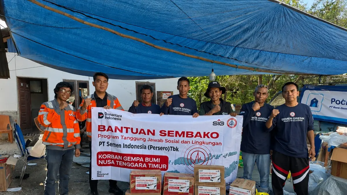 PT Semen Gresik melalui Tim Reaksi Cepat (TRC) Satuan Tanggap Bencana dan Unit Pengumpul Zakat (UPZ) Baznas PT Semen Gresik menyalurkan bantuan kemanusiaan kepada warga terdampak gempa yang mengungsi di wilayah Mbay, Kabupaten Nagekeo, Nusa Tenggara Timur (NTT), pada 22-23 Agustus 2026.
