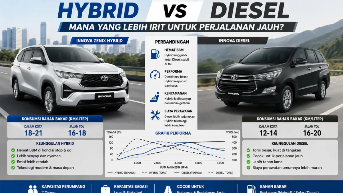 mobil hybrid vs diesel mana lebih irit