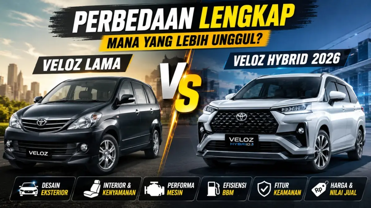 Ilustrasi: Toyota Veloz Hybrid 2026 membawa sejumlah perubahan dibanding Veloz bermesin bensin. (ai/Sulistiono)