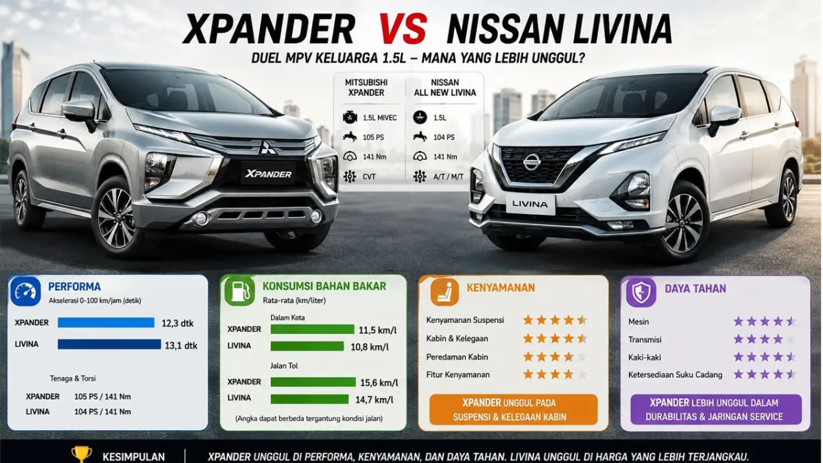 perbandingan Xpander dan Livina