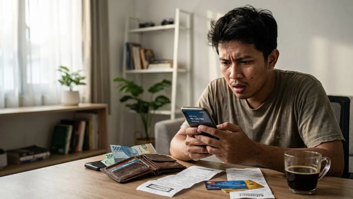 Ilustrasi: Awal bulan uang sudah menipis, mungkin ini yang banyak dirasakan sebagain masyarakat. Karena itu mengattur keuangan, membatasi pengeluaran, menabung dan menghindari kebiasaan yang bikin dompet boncos. (ai/Sulistiono)