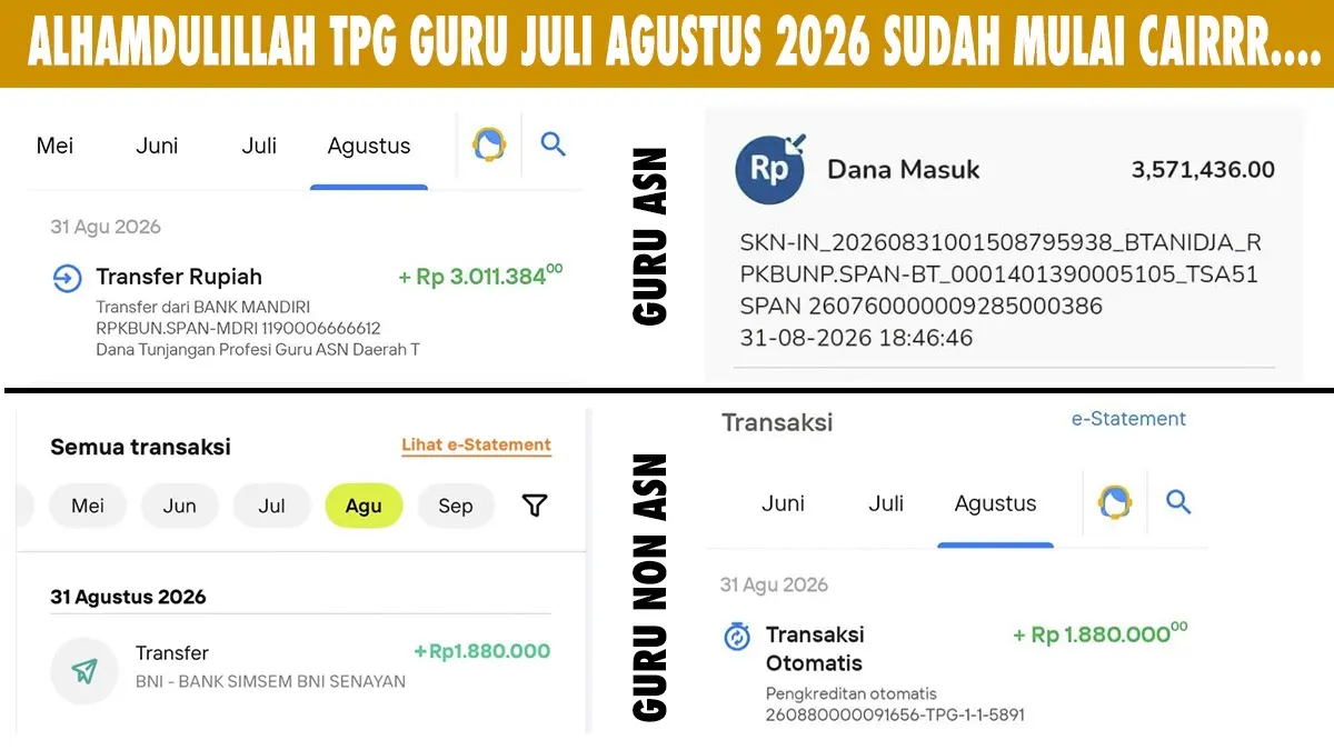 Sesuai Aturan Resmi Kemendikdasmen, Berapa Besaran Nominal TPG Tunjangan Profesi Guru ASN PPPK?
