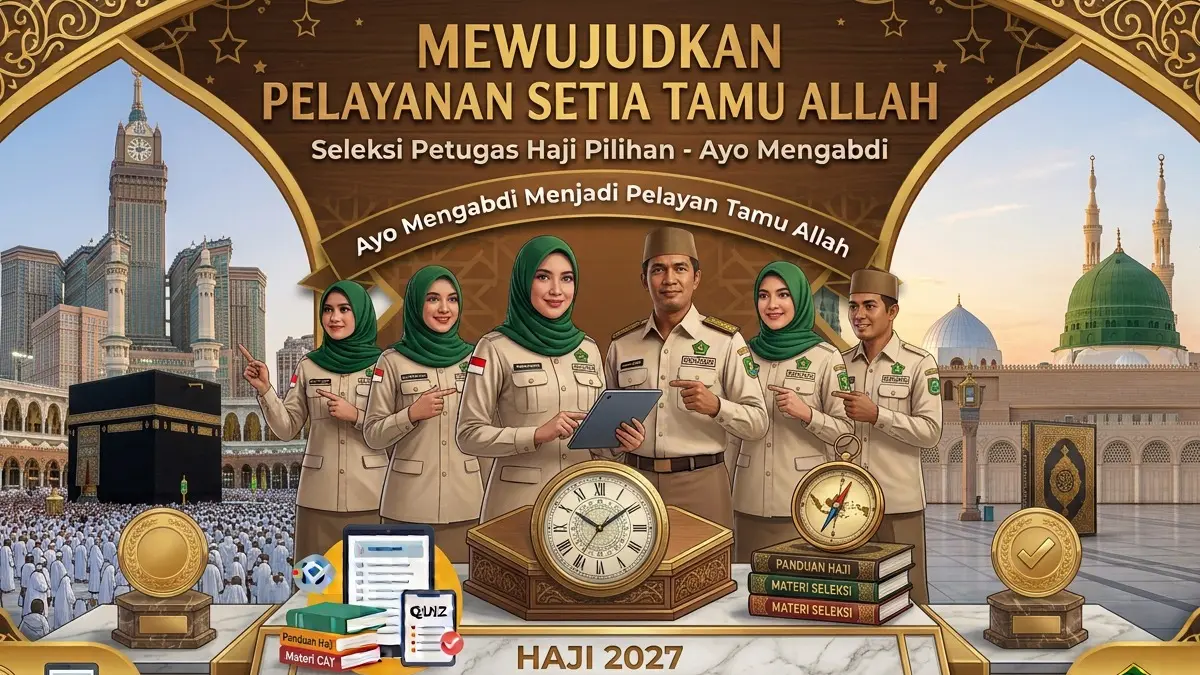 Siap-Siap Ujian 5 September! Pelajari Kumpulan 30+ Soal CAT Petugas Haji 2027 Ini Agar Lulus Passing Grade (GRAFIS FALAKH)