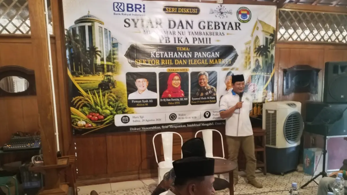 Diskusi ketahanan pangan PB IKA PMII disela Muktamar NU ke-35 di Jombang.