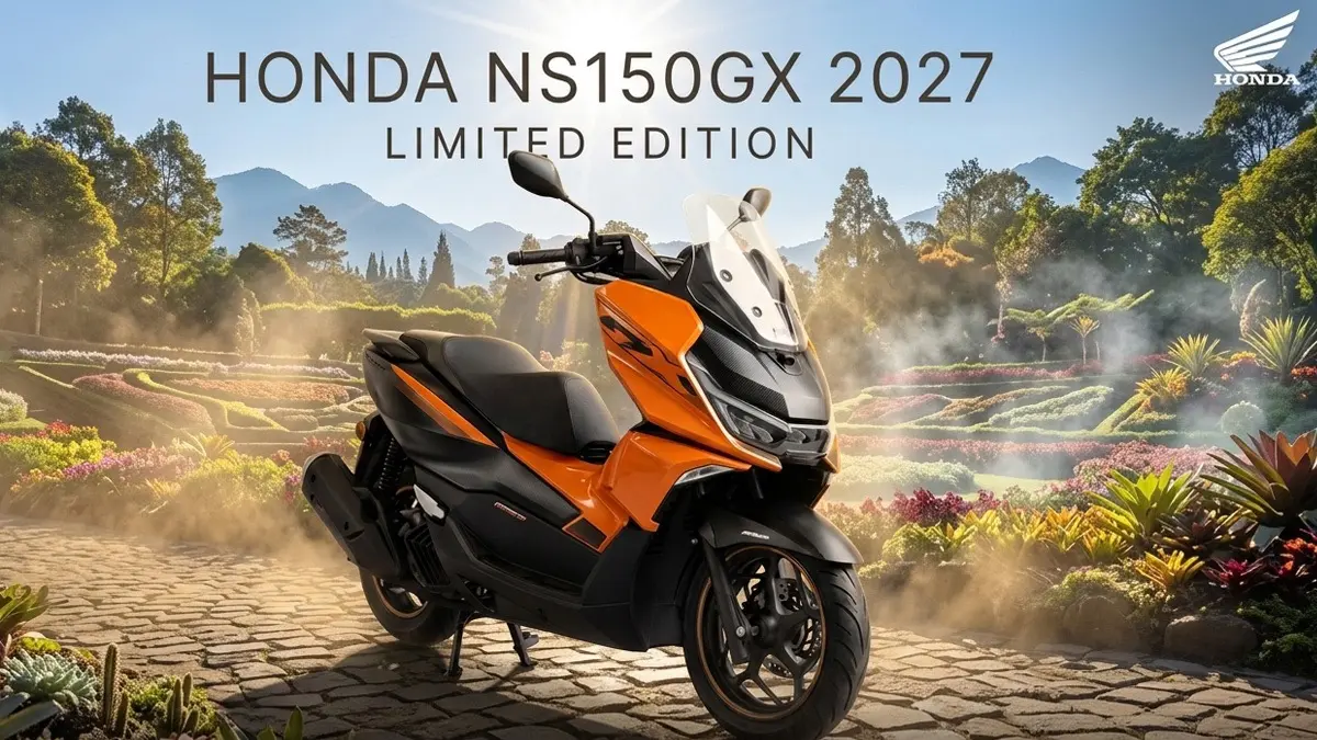 Desain Motor dan Karakter Honda NS150GX 2027 Pola Huruf "X" di Bagian Fasia Depan (GRAFIS FALAKH)
 