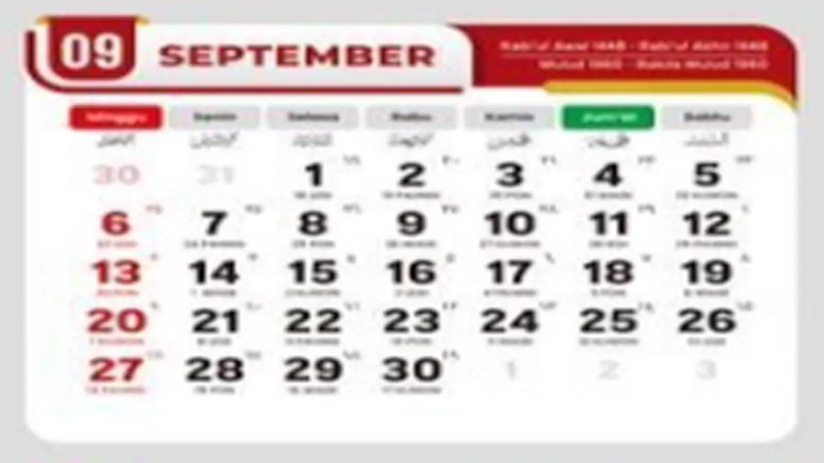 Kalender September 2026: Apakah Ada Tanggal Merah dan Long Weekend? Cek SKB 3 Menteri Terbaru!
